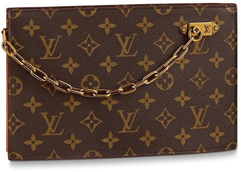 louis vuitton clutch chain|Louis Vuitton clutch monogram.